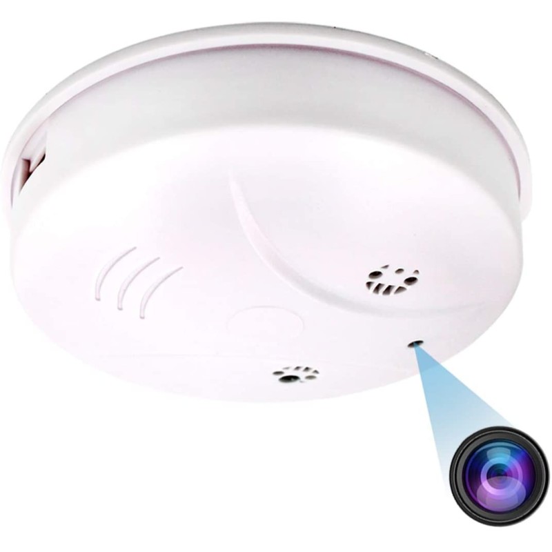 Détecteur de Fumée Caméra Espion Full HD 1080p detection de Mouvement  Vision Nocturne Wifi