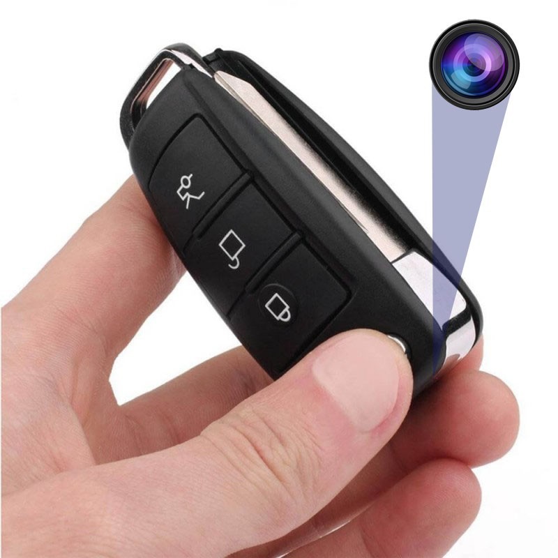 TCHD1 Télécommande Bip clé de voiture porte clé caméra espion full HD 64 Go  max Vidéo détection photo Audio DVR sortie vidéo