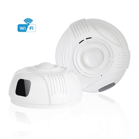 Détecteur de fumée caméra WIFI longue autonomie rotative 330°