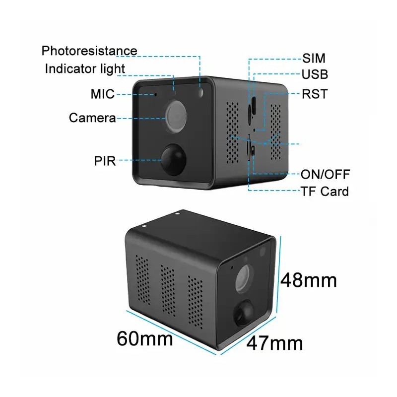 Caméra De Chasse Solaire UltraHD, étanche, Vision Nocturne, Détection PIR, Vert