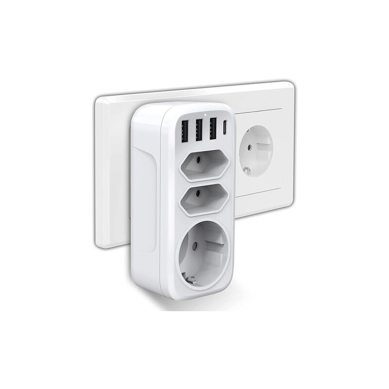 Prise Murale Caméra Espion 4K WiFi Noire - Caméra Cachée Avec Ports USB Et Enregistrement