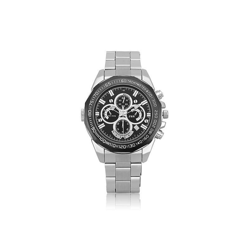 Metallic Watch with Full HD Camera, Night Vision, and Built-in Microphone