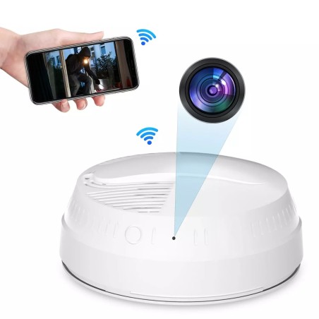 Caméra WIFI Full HD Détecteur de fumée détecteur de mouvement