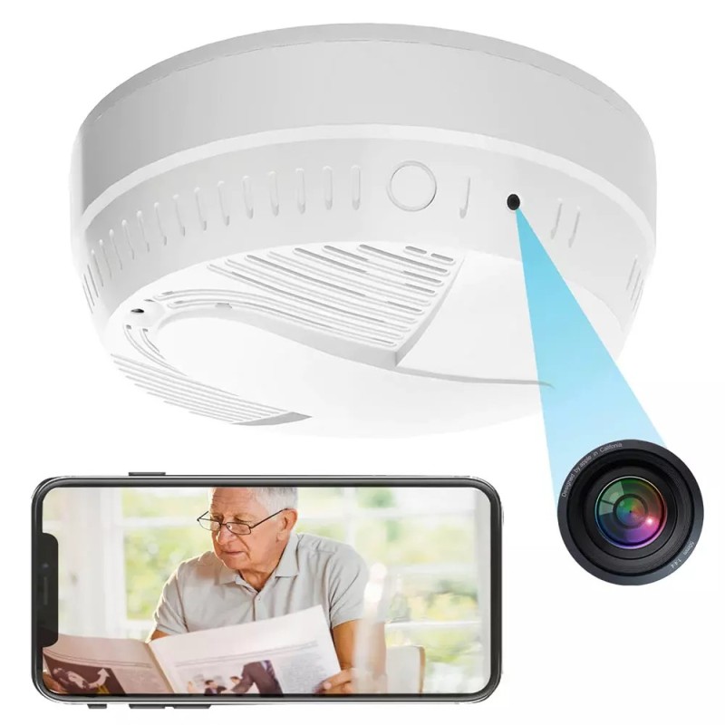 Caméra WIFI Full HD Détecteur de fumée détecteur de mouvement