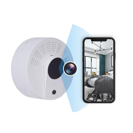 Smoke detector camera WIFI long battery life 1 year motion detection