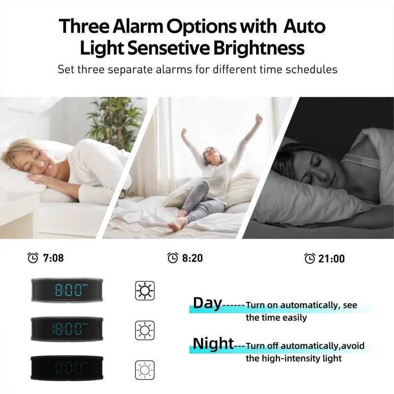 Full HD WiFi Camera in Alarm Clock with Wireless Charging
