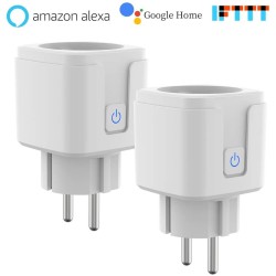 Pack 2 Prises connectées Intelligente Wi-FI compatible Alexa, Google Home