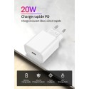 Chargeur Secteur Rapide 18W Compatible avec iPhone