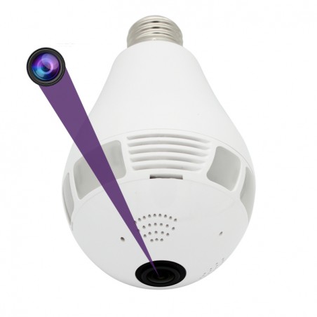 Full HD WIFI surveillance camera bulb accessible remotely