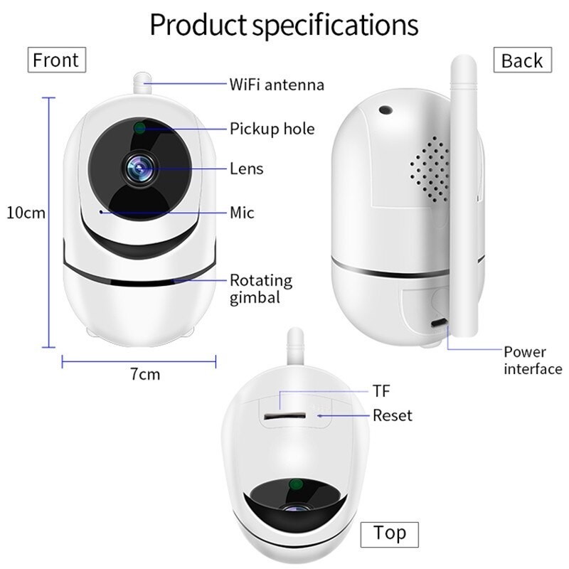 Caméra de surveillance Full HD WIFI accessible à distance