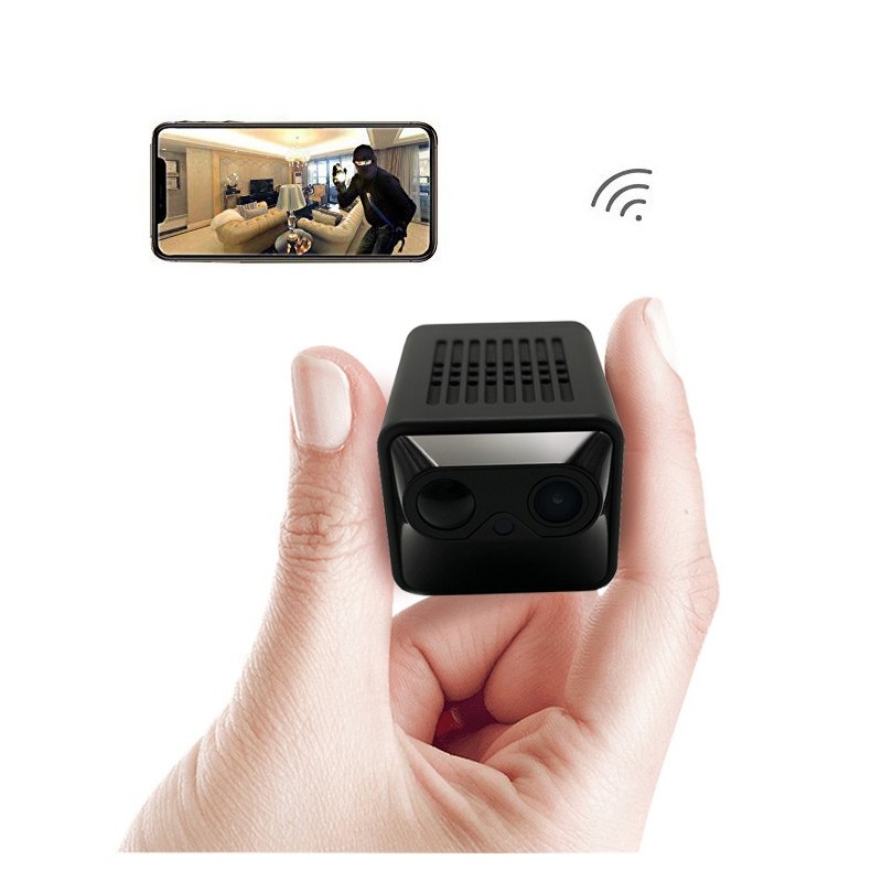 Caméra espion WIFI connectée à distance très longue autonomie  1 an détection de mouvement PIR