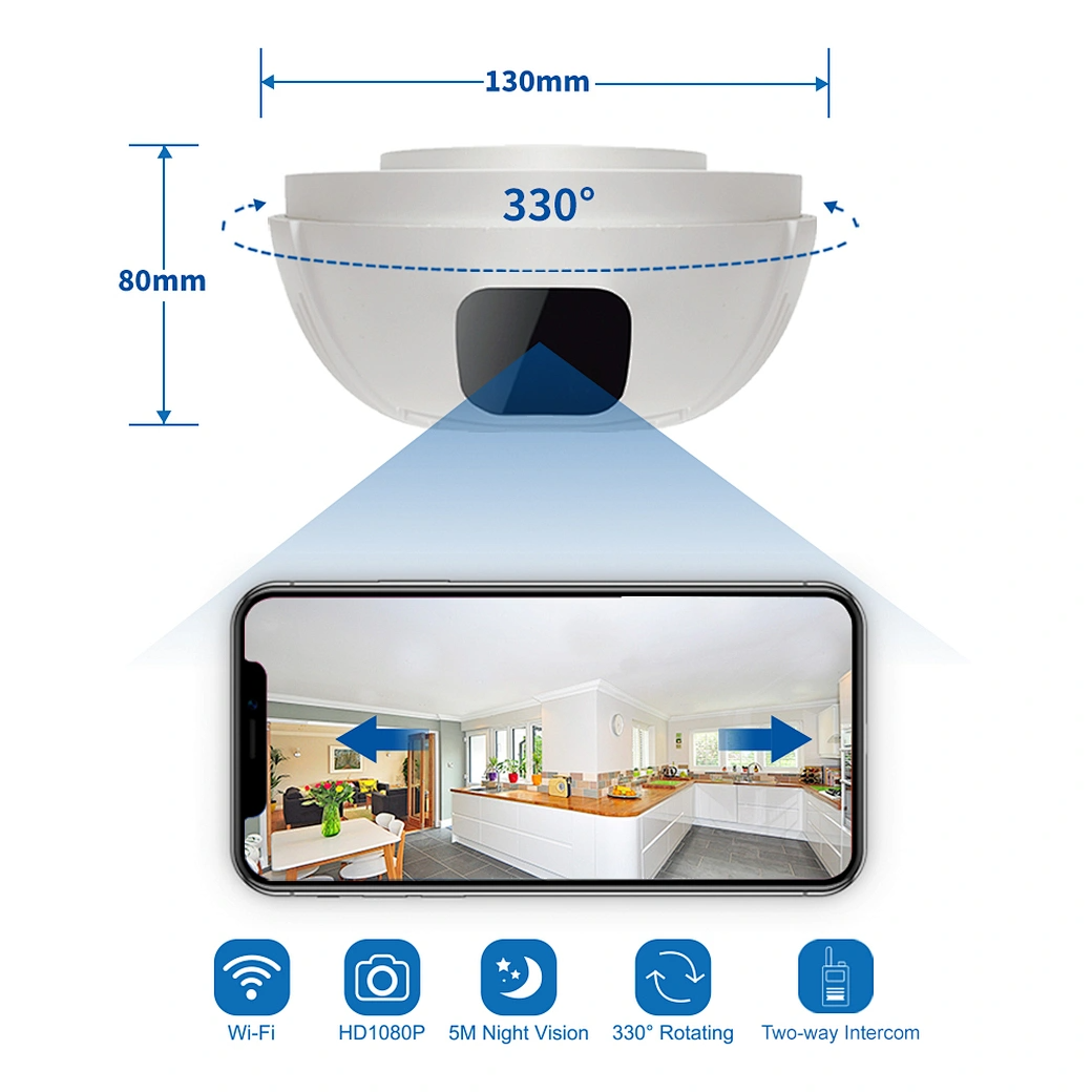 caméra wifi Full HD vision nocturne détection de mouvement